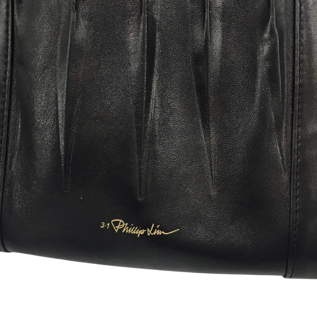 Florence Pleated Drawstring Toteフローレンス ロゴ チェーン ショルダー バッグ 鞄 - Image 6