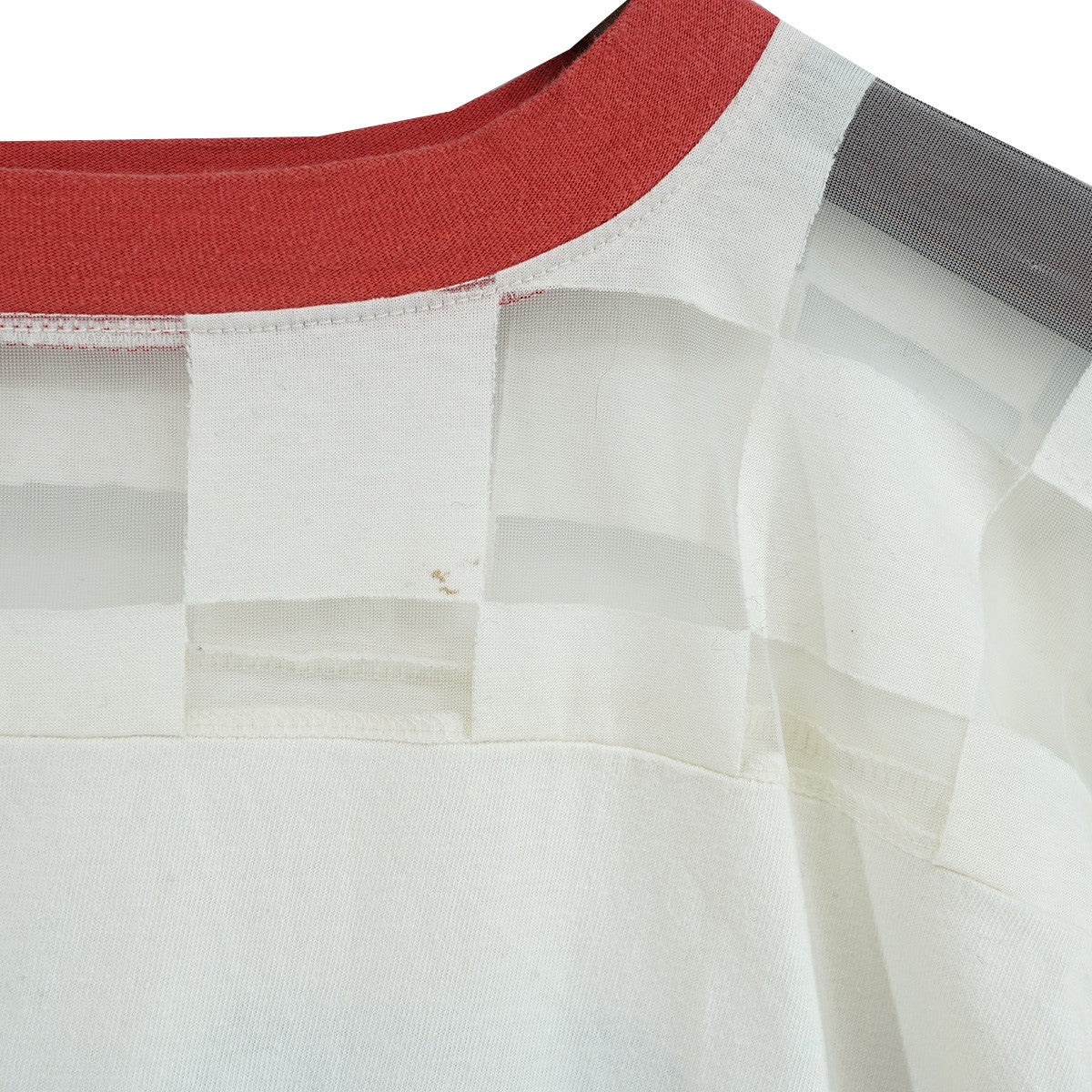 24SS Opal Jersey Sheer Flag Football T-Shirtチェッカー柄 オパール加工 シースルー フットボール Tシャツ - Image 6
