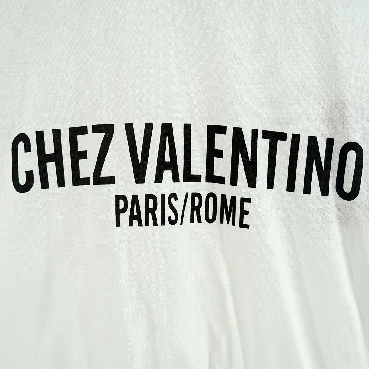 25SS Chez Valentino Print Cotton Jersey T-shirtシェ バレンティノ ロゴ Tシャツ - Image 2