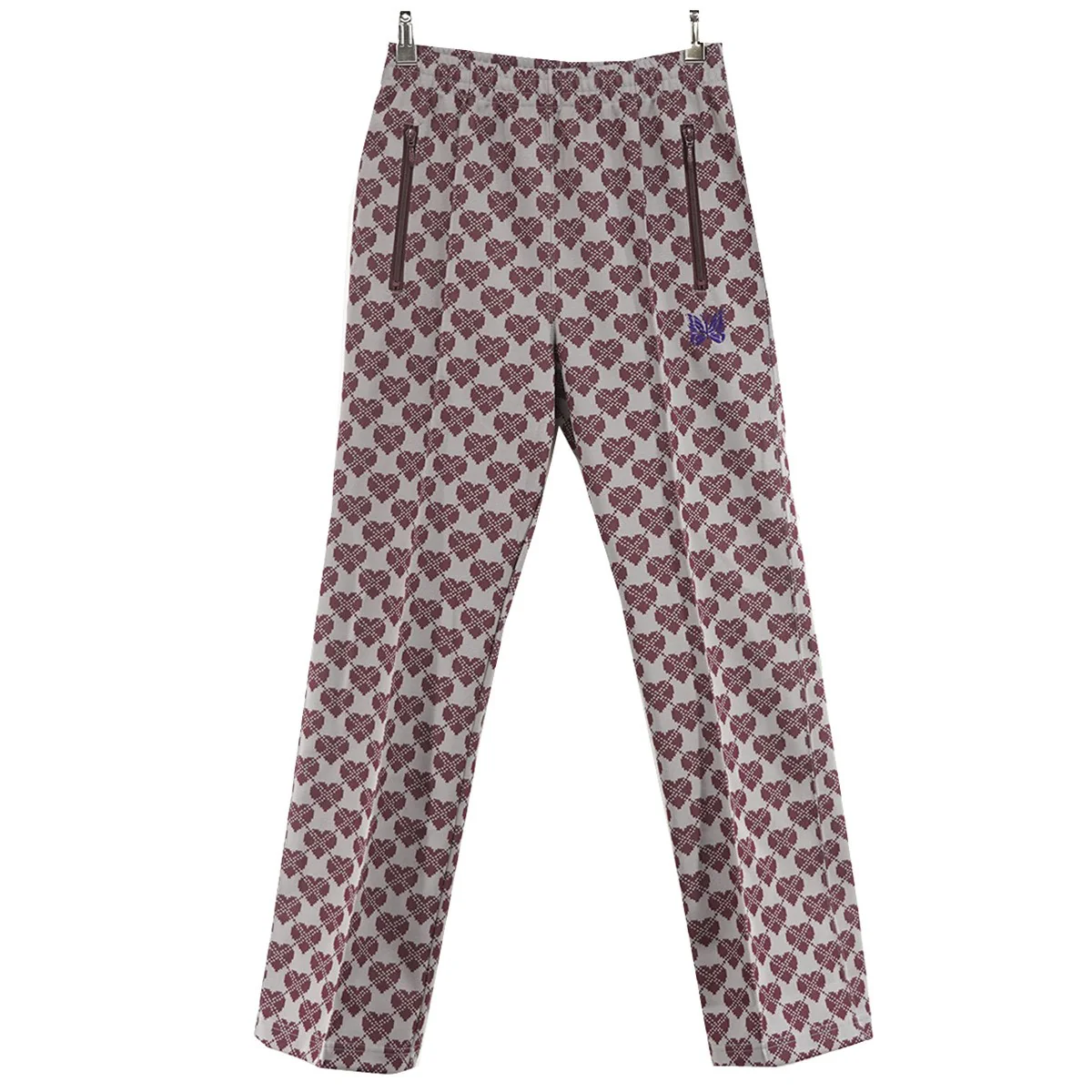 23AW Track Pant - Poly Jq. (Heart)ポリジャガード パピヨン アイコン刺繍 ハート柄 イージー トラックパンツ