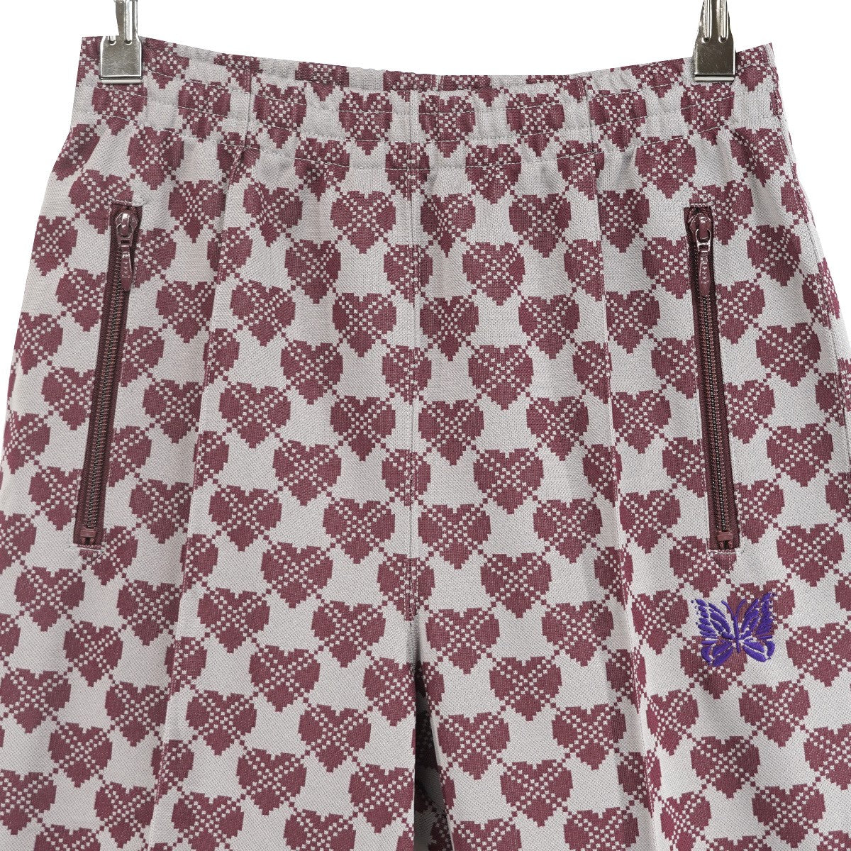 23AW Track Pant - Poly Jq. (Heart)ポリジャガード パピヨン アイコン刺繍 ハート柄 イージー トラックパンツ - Image 2