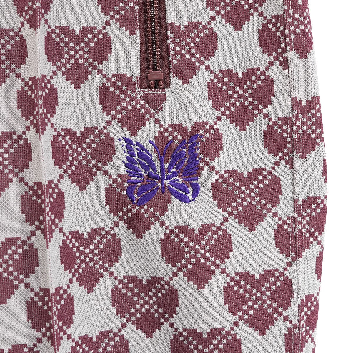 23AW Track Pant - Poly Jq. (Heart)ポリジャガード パピヨン アイコン刺繍 ハート柄 イージー トラックパンツ - Image 4