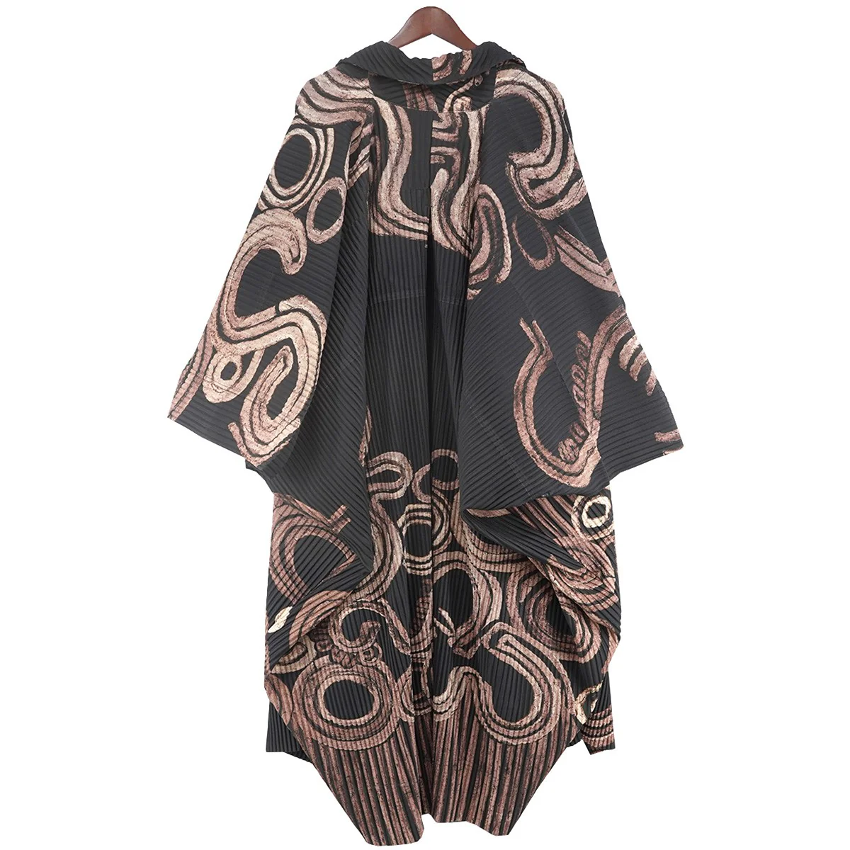 17AW SUIEN Pleated Gown Coat粋円 プリーツ ロング 羽織 ガウンコート - Image 3