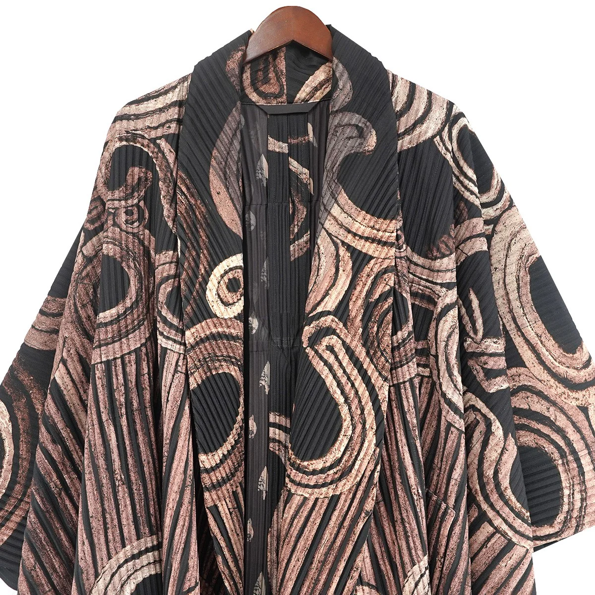 17AW SUIEN Pleated Gown Coat粋円 プリーツ ロング 羽織 ガウンコート - Image 4
