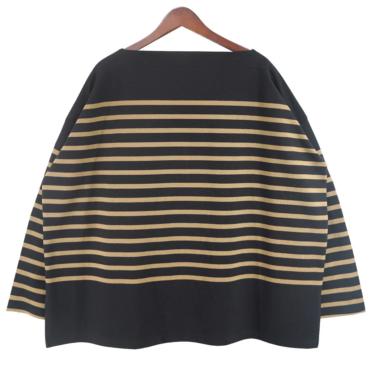 26SS CROPPED BASQUE SHIRT(BLACK × BEIGE)ボーダー プルオーバー バスクシャツ - Image 2