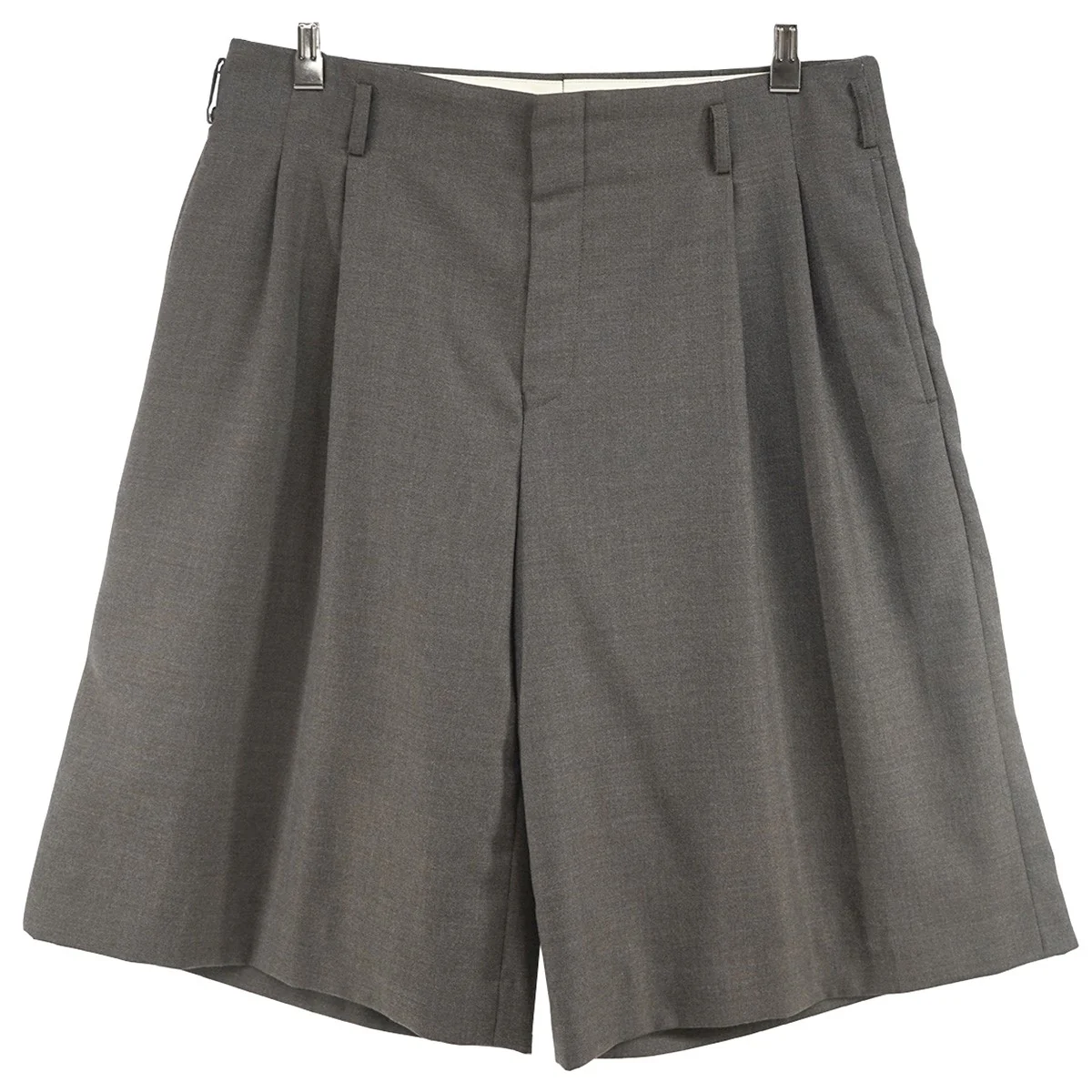 25SS 「THE HOPE OF LIGHT」 Wool Polyester Two-Tuck Wide Shortsタック ワイド ショーツ ハーフパンツ