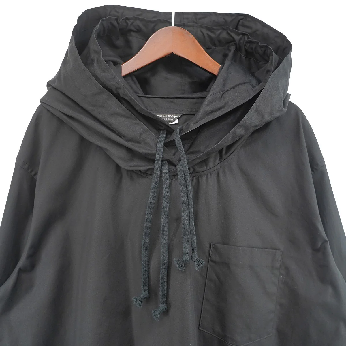 26SS Double Layered Hood ShirtWフード コットン レイヤード フーディー シャツパーカー - Image 2