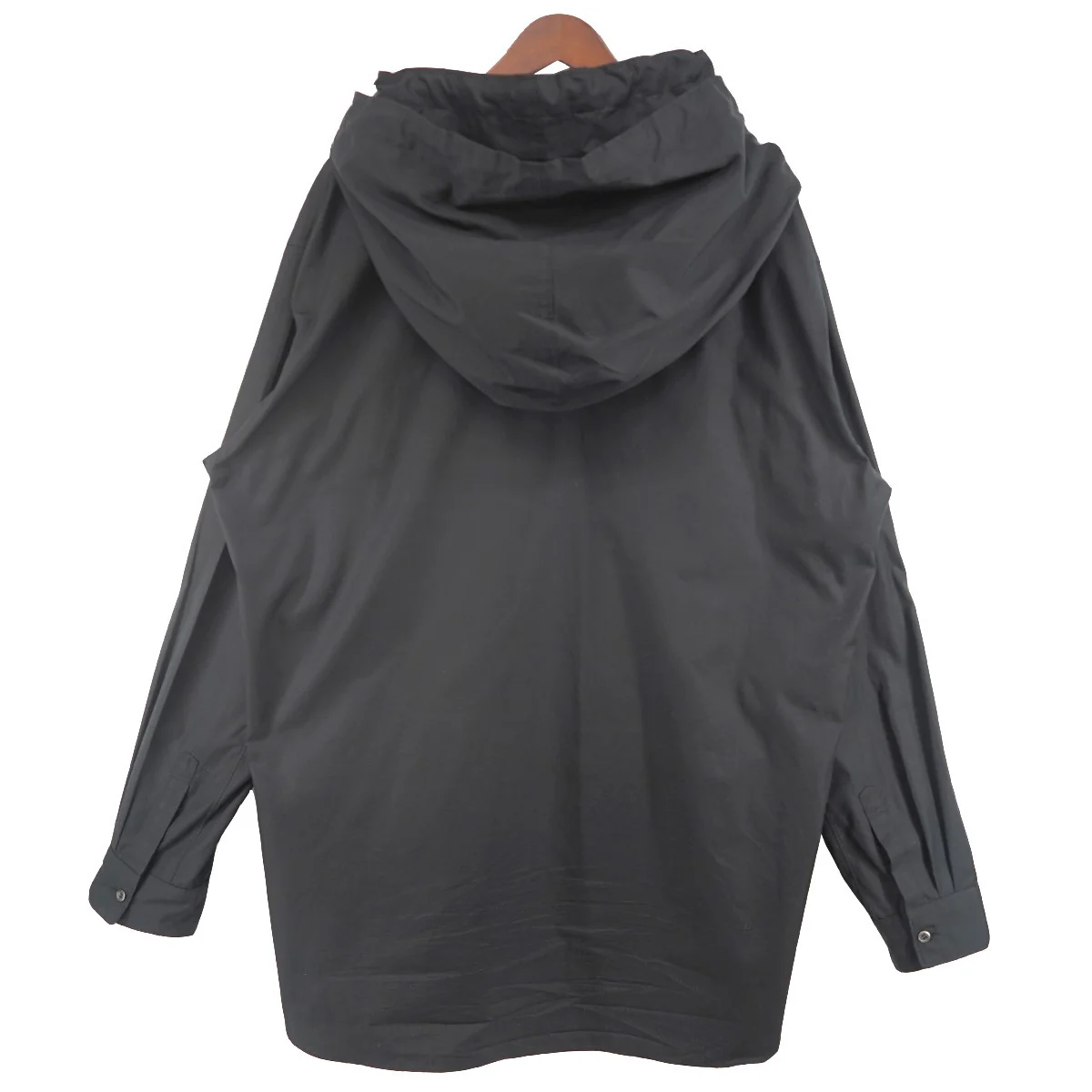 26SS Double Layered Hood ShirtWフード コットン レイヤード フーディー シャツパーカー - Image 3