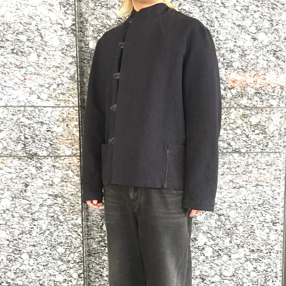 20SS Jacket, tankリネンコットン ループボタン シンチバック タンク タンカース ジャケット - Image 2