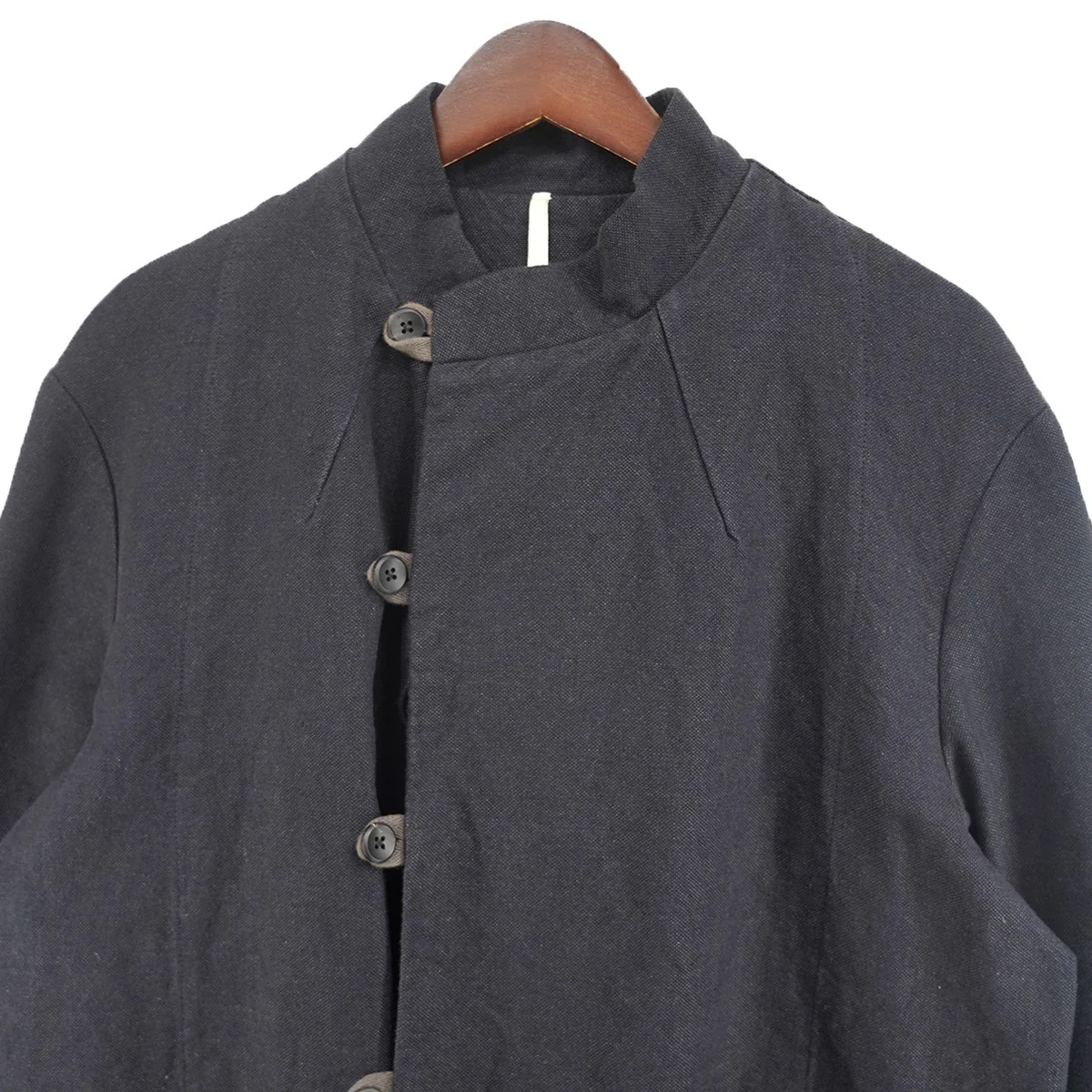 20SS Jacket, tankリネンコットン ループボタン シンチバック タンク タンカース ジャケット - Image 4