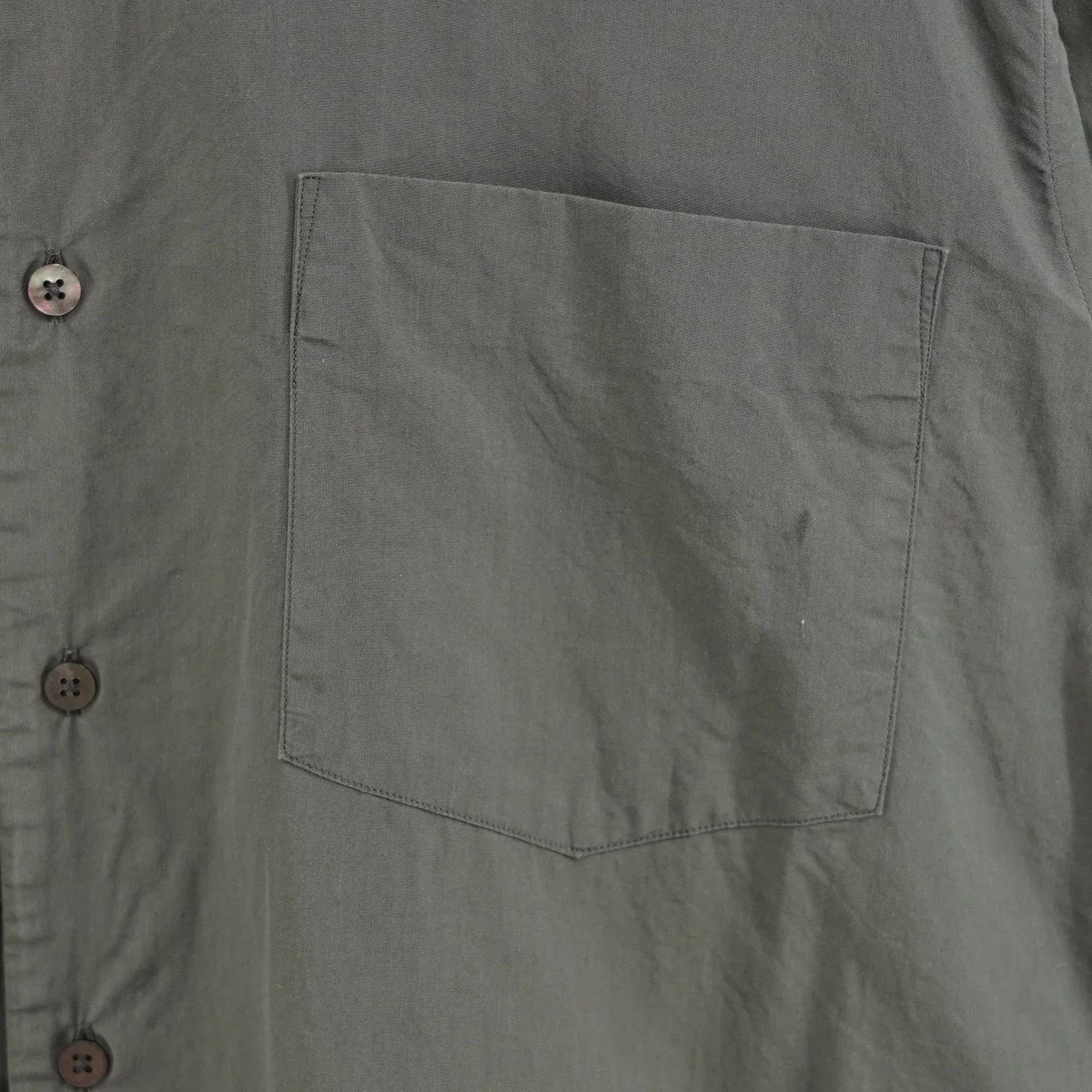22SS High Count Chambray Washed Shirt貝 シェルボタン ハイカウント シャンブレー ウォッシュド シャツ - Image 4