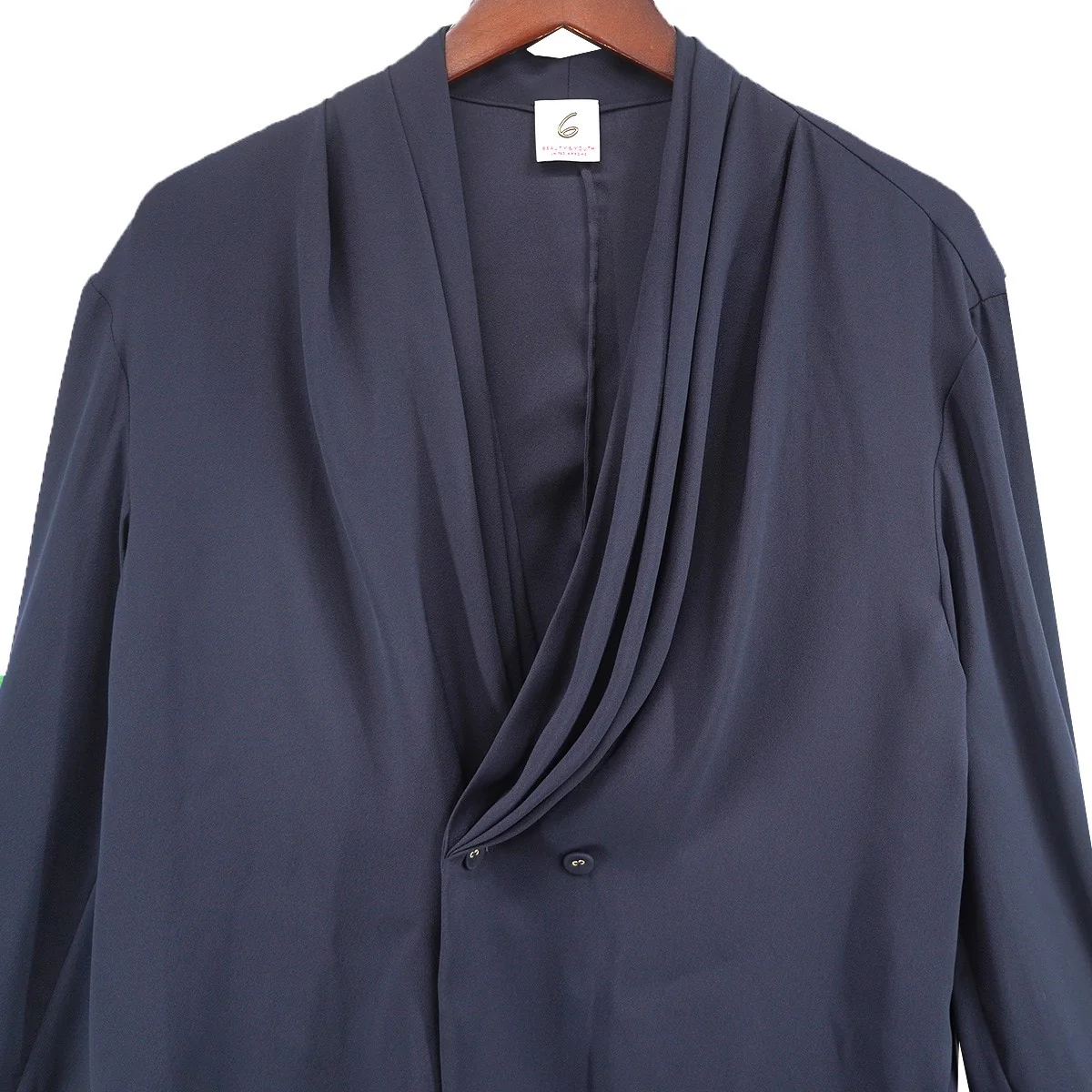 DRAPE BLOUSE ドレープ ギャザー ブラウスシャツジャケット - Image 3