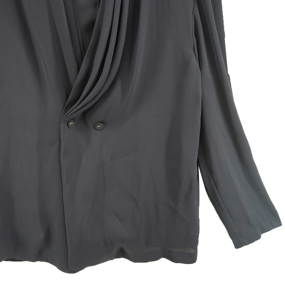 DRAPE BLOUSE ドレープ ギャザー ブラウスシャツジャケット - Image 4