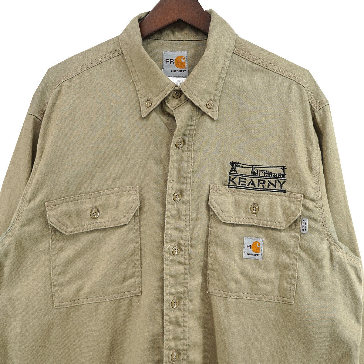 Carhartt FR Lightweight Twill Shirt Flame-Resistantオールド 難燃性 FRシリーズ ツイル ワーク シャツ - Image 3