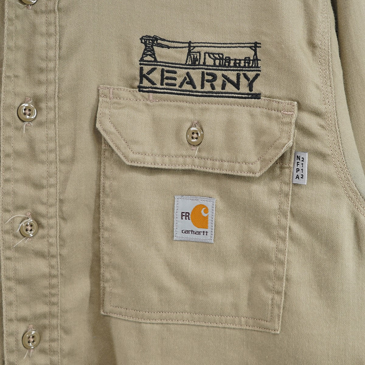 Carhartt FR Lightweight Twill Shirt Flame-Resistantオールド 難燃性 FRシリーズ ツイル ワーク シャツ - Image 4