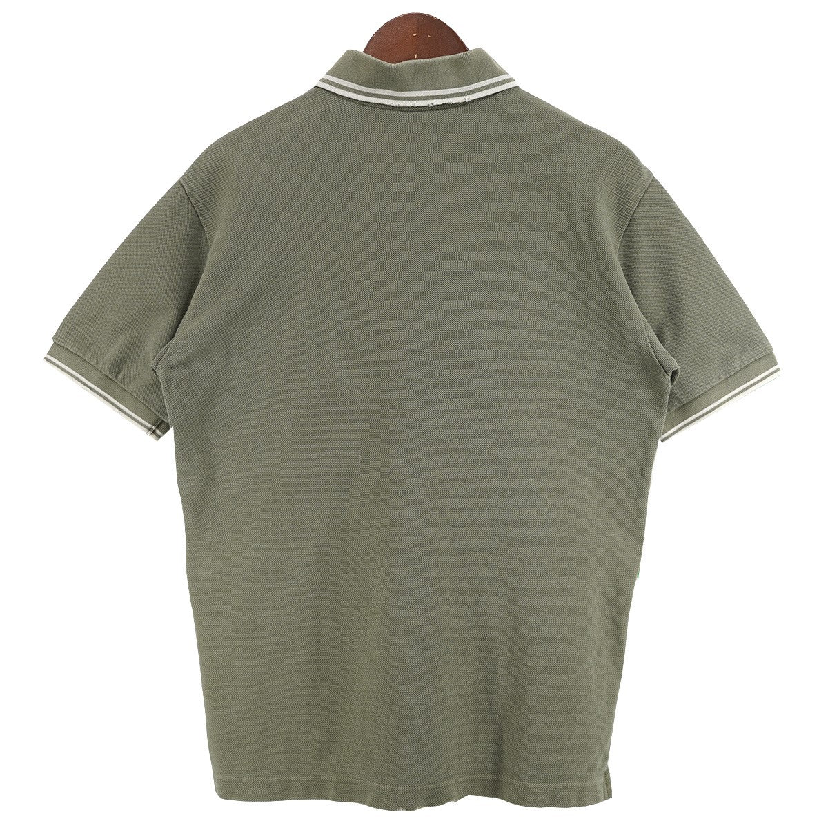 VINTAGE CLASH PIQUE SHIRTヴィンテージ ダメージ加工 ローレルリース 刺繍 ティップライン ポロシャツ - Image 2