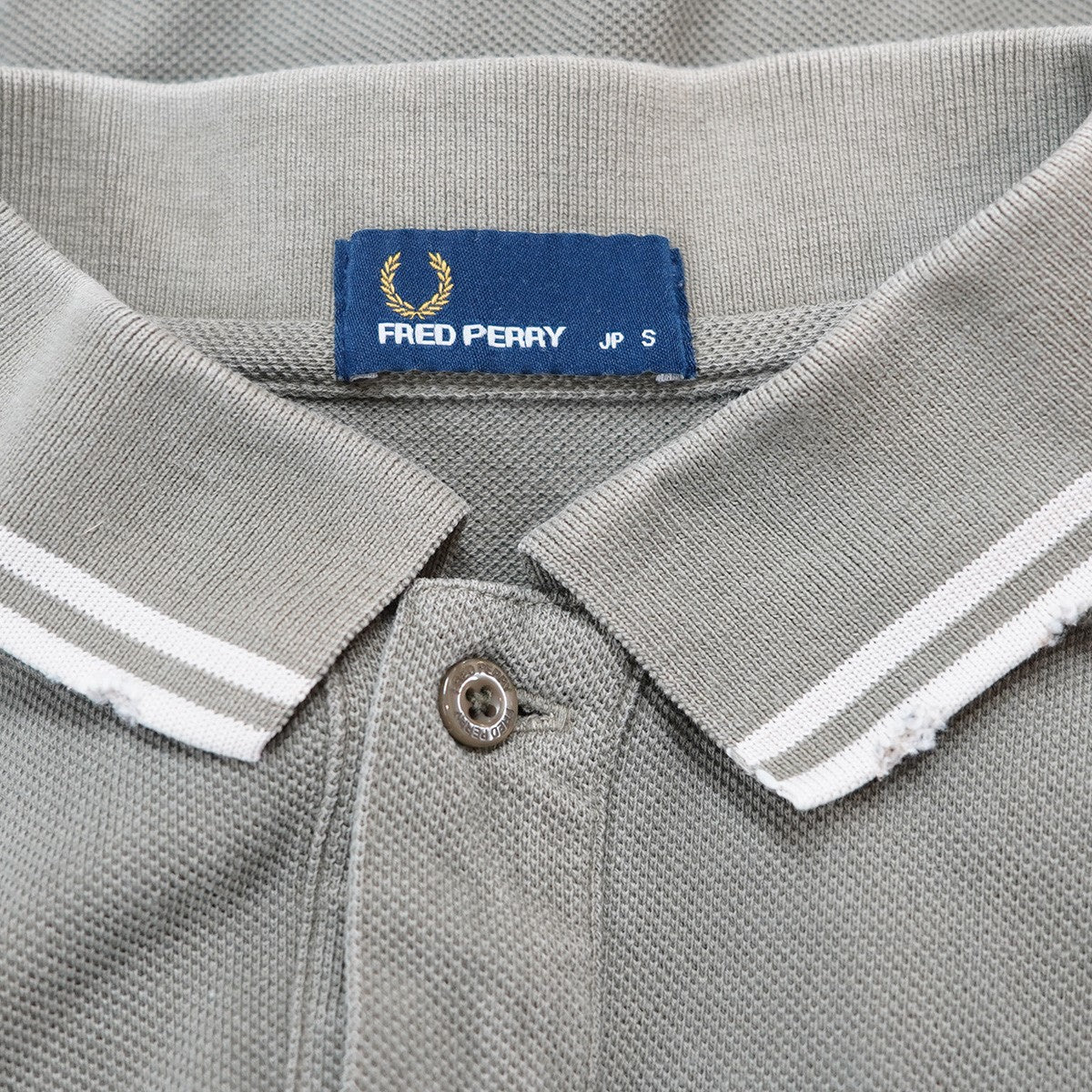 VINTAGE CLASH PIQUE SHIRTヴィンテージ ダメージ加工 ローレルリース 刺繍 ティップライン ポロシャツ - Image 5