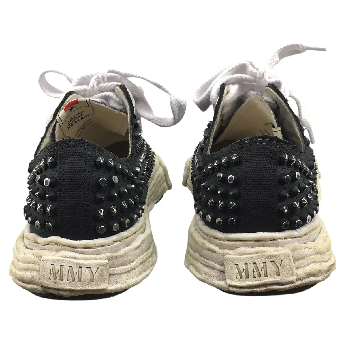 PETERSON 23/ORIGINAL SOLE STUDDED PAINT CANVAS LOW-TOP SNEAKERヴィンテージ加工 スタッズ スニーカー シューズ 靴 - Image 5