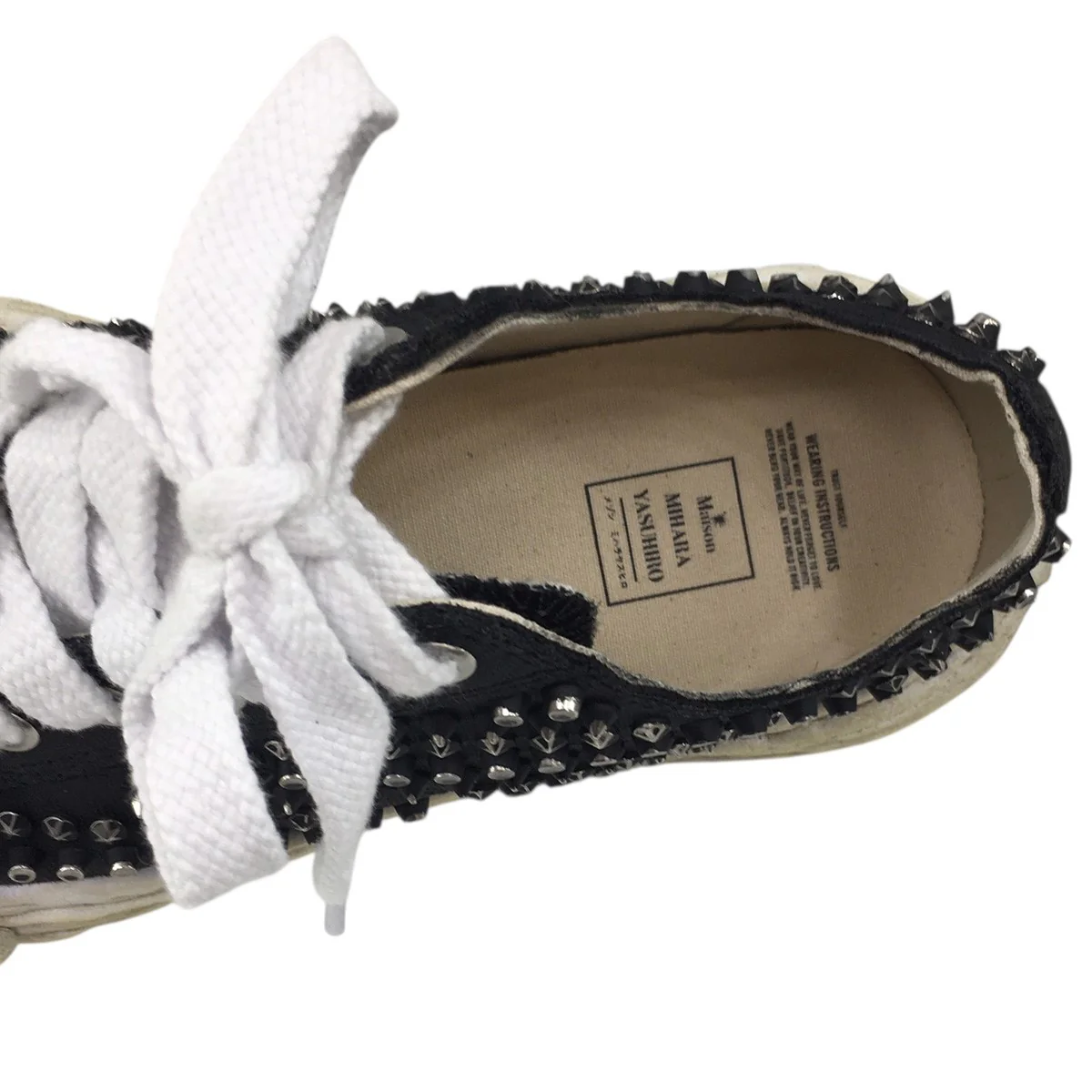 PETERSON 23/ORIGINAL SOLE STUDDED PAINT CANVAS LOW-TOP SNEAKERヴィンテージ加工 スタッズ スニーカー シューズ 靴 - Image 7