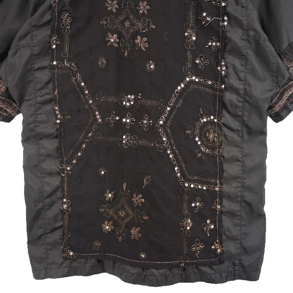05AW Archive Old フォークロア期スパンコール装飾 ヘンリーネック ポリプルオーバー刺繍シャツ - Image 6