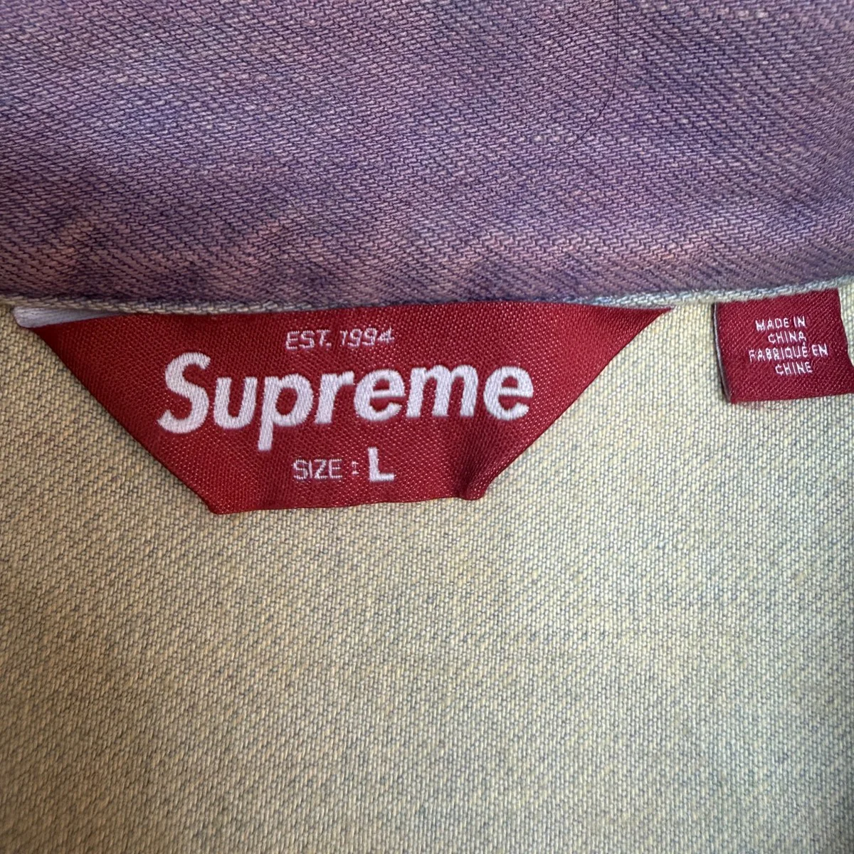 26SS/Denim Trucker Jacket／デニムトラッカージャケット Overdyed Purple中国製 - Image 6
