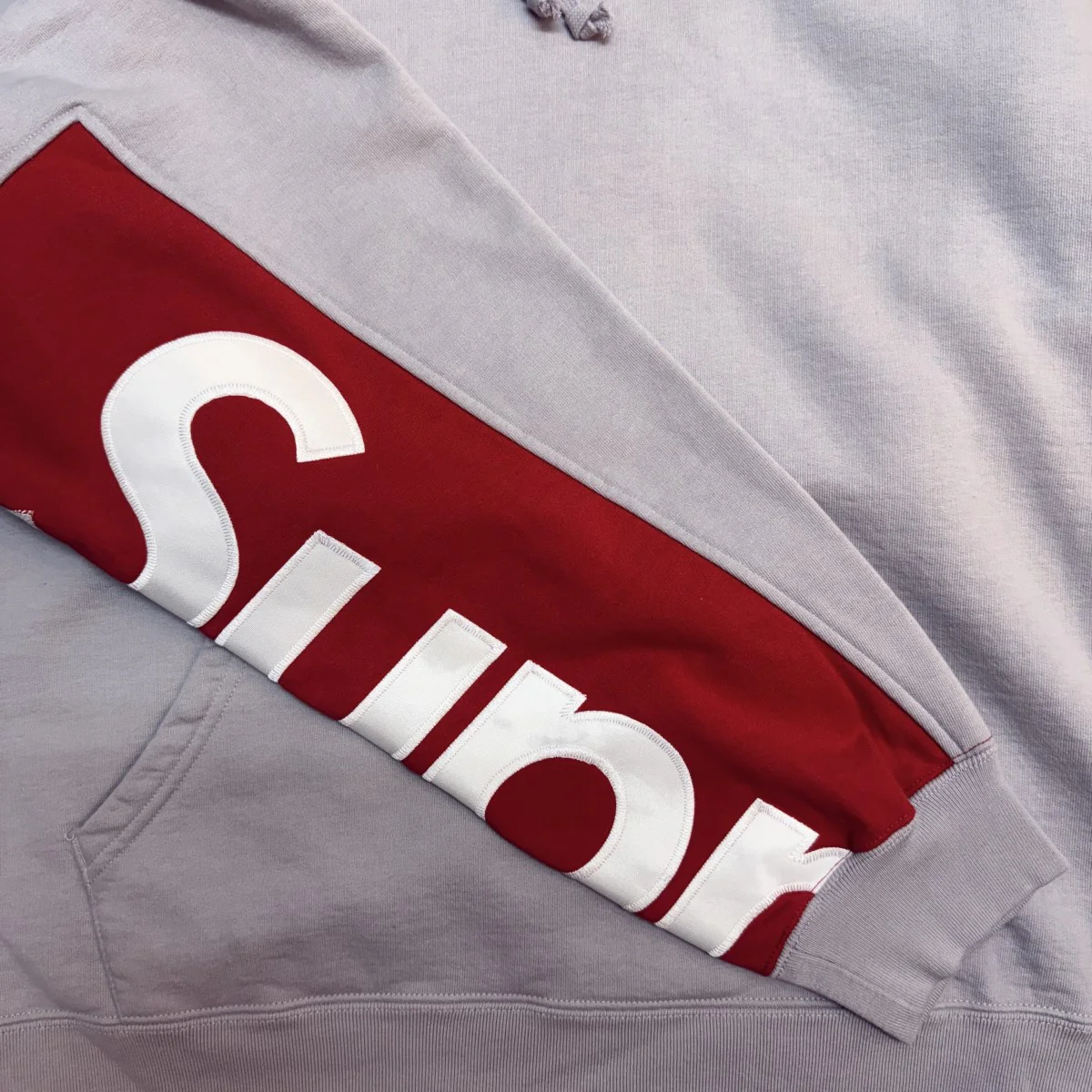 22SS/Cropped Panels Hooded Sweatshirt/クロップパネルスウェットパーカー/中国製 - Image 3