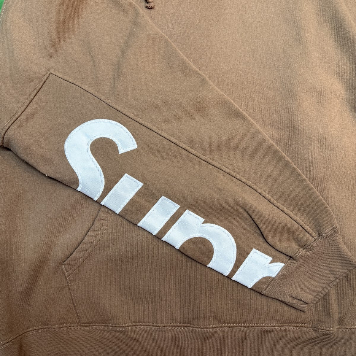 22SS/Cropped Panels Hooded Sweatshirt/クロップパネルスウェットパーカー/中国製 - Image 3