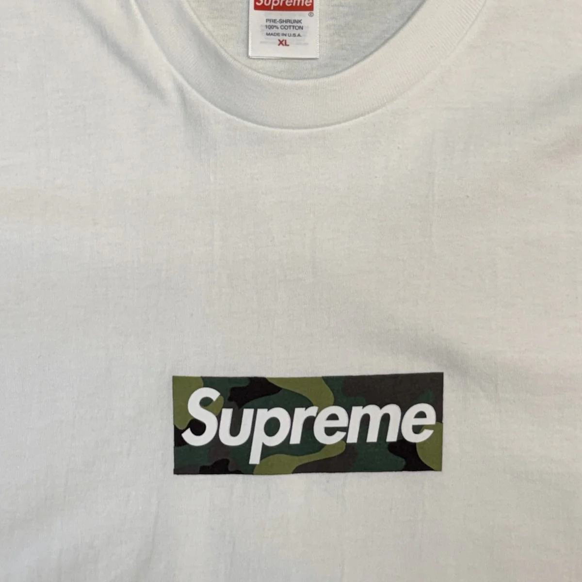 23AW/Box Logo Tee/カモフラボックスロゴTシャツUSA製 - Image 3