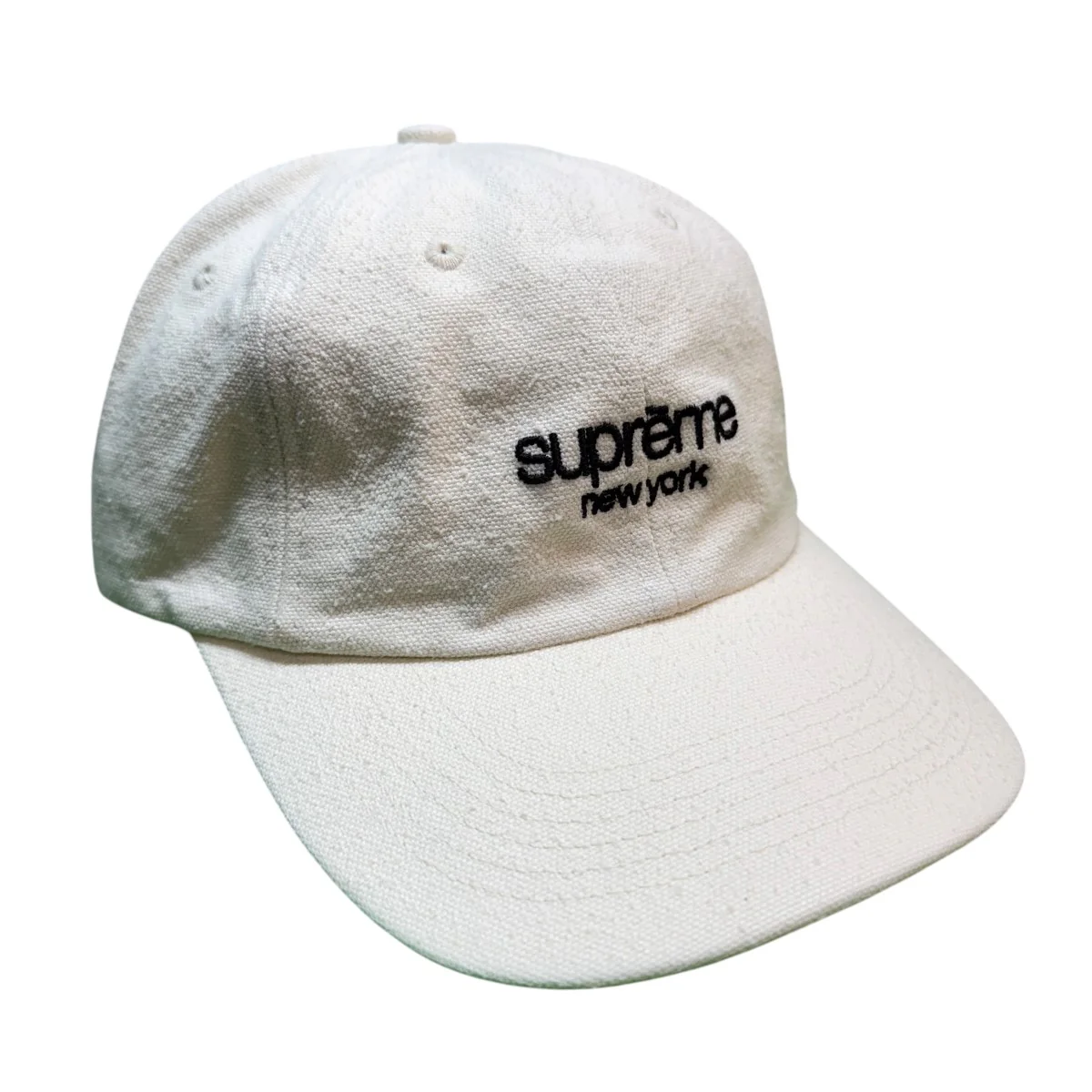 23SS/Classic Logo 6-Panel Creamクリーム/ホワイト/クラシックロゴ6パネルキャップ/ウォッシュド加工