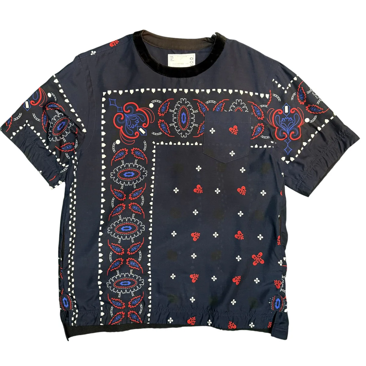 17SS/Bandana Print Shirt/ショルダージッププルオーバーシャツ/17-01400M