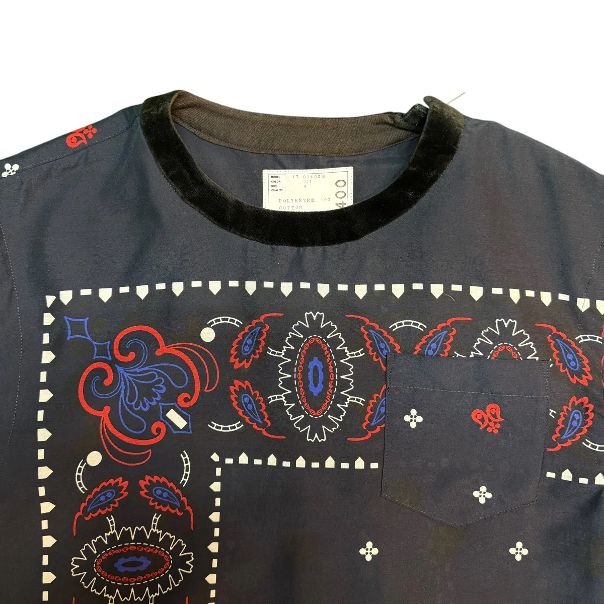 17SS/Bandana Print Shirt/ショルダージッププルオーバーシャツ/17-01400M - Image 3