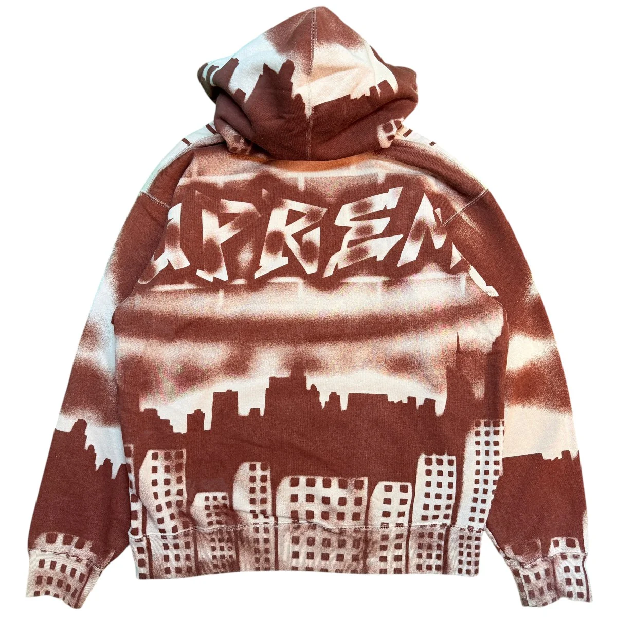 21AW/New York Yankees Airbrush Hooded Sweatshirt Clay/ニューヨークヤンキース エアブラシスウェットパーカー/中国製 - Image 2