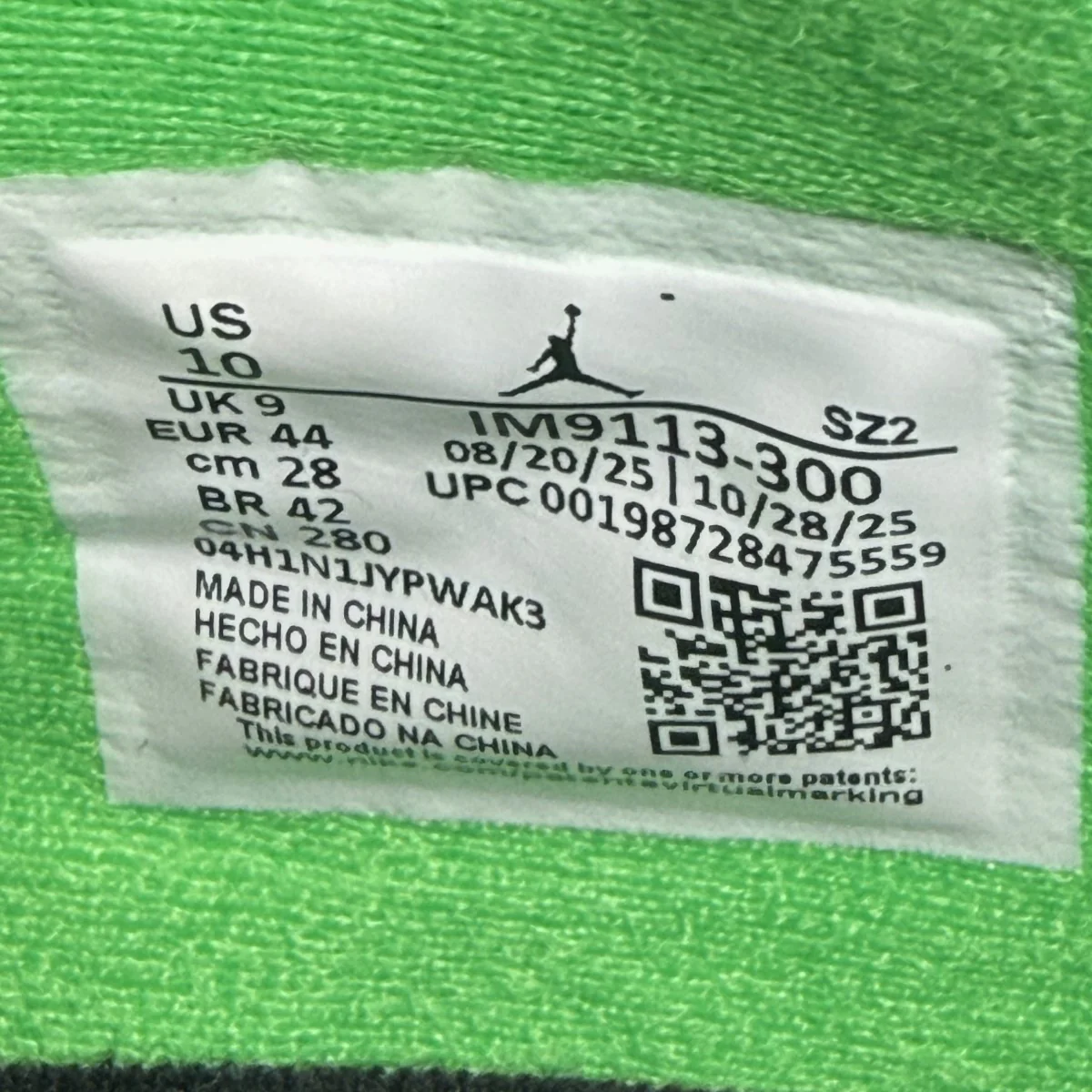 26SS/Jordan Jumpman Jack CJ1 T-Rexx Green Spark/ジョーダン ジャンプマンジャック CJ1 T-Rexx スニーカー/IM9113-300 - Image 8