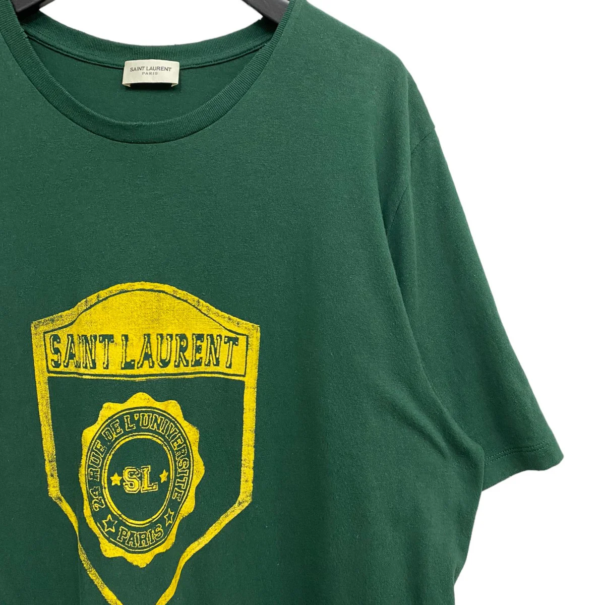 686609 YSL University T-ShirtユニバーシティカレッジダメージUSED加工Tシャツ - Image 4