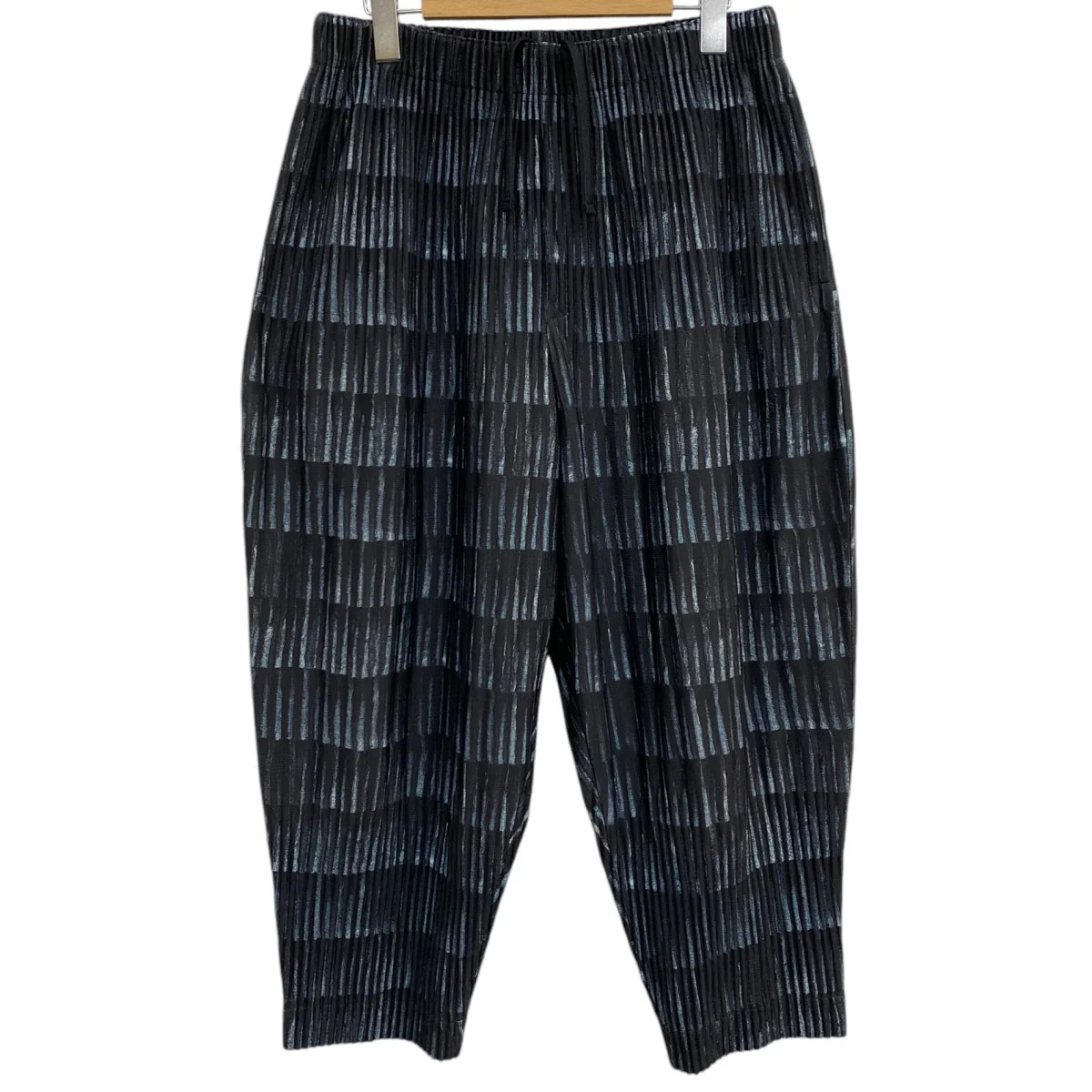 HP73JF211 PLEATS TAPERED PANTS総柄プリーツテーパードパンツ