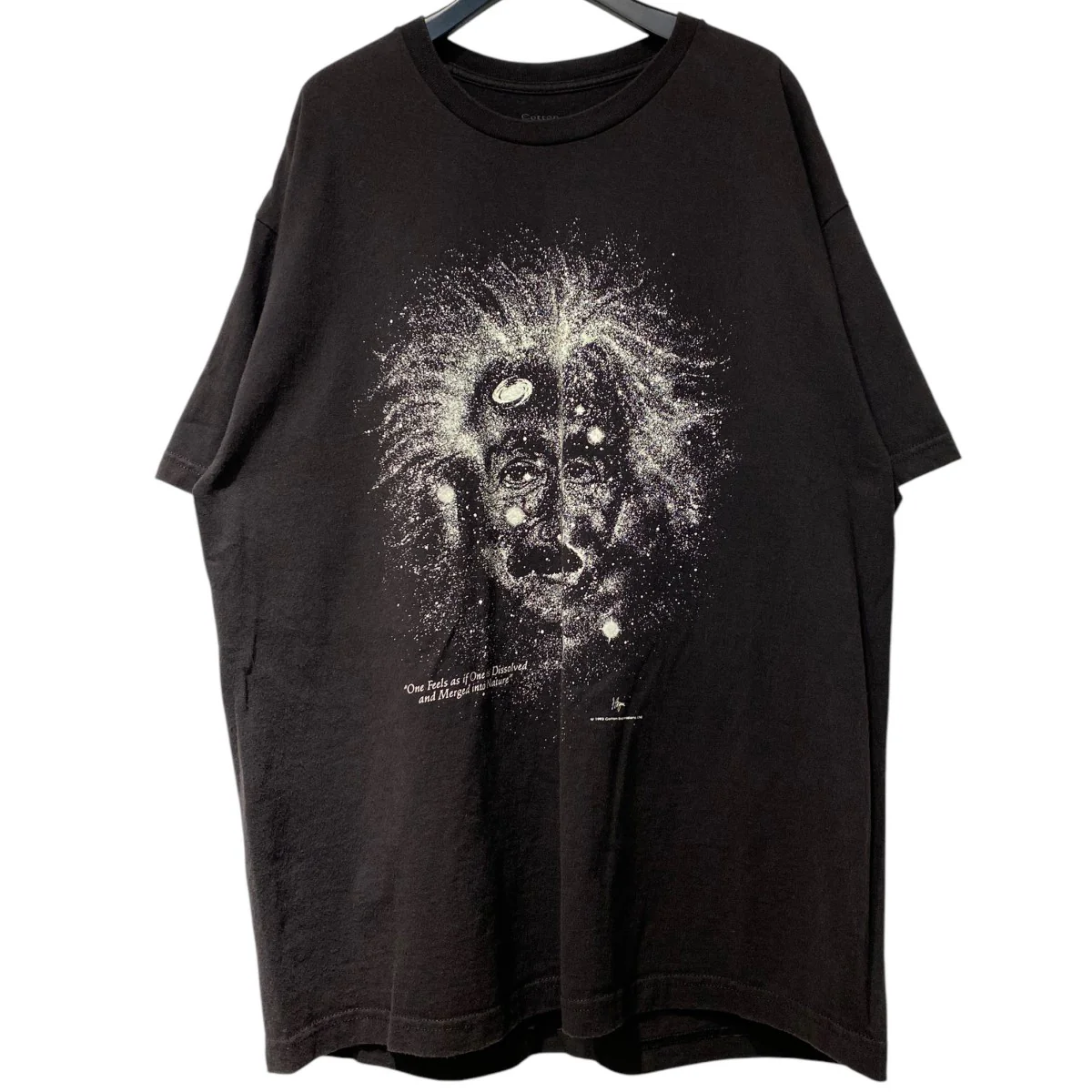 Albert Einstein Starry Night T-shirt復刻アインシュタインプリントTシャツ