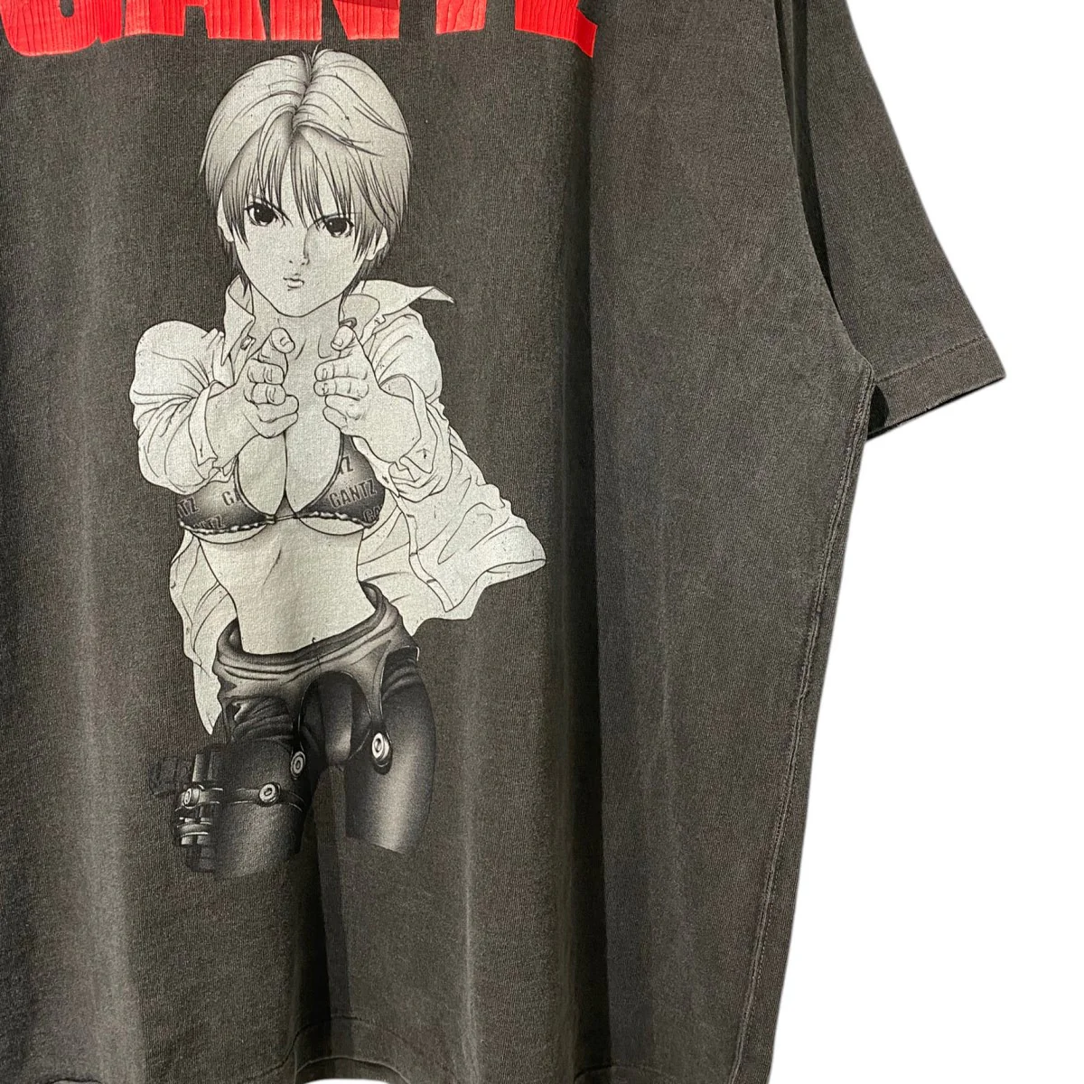 GANTZ S/S T-SHIRT USEDヴィンテージ加工岸本恵プリントTシャツGANTZ S/S T-SHIRT - Image 4