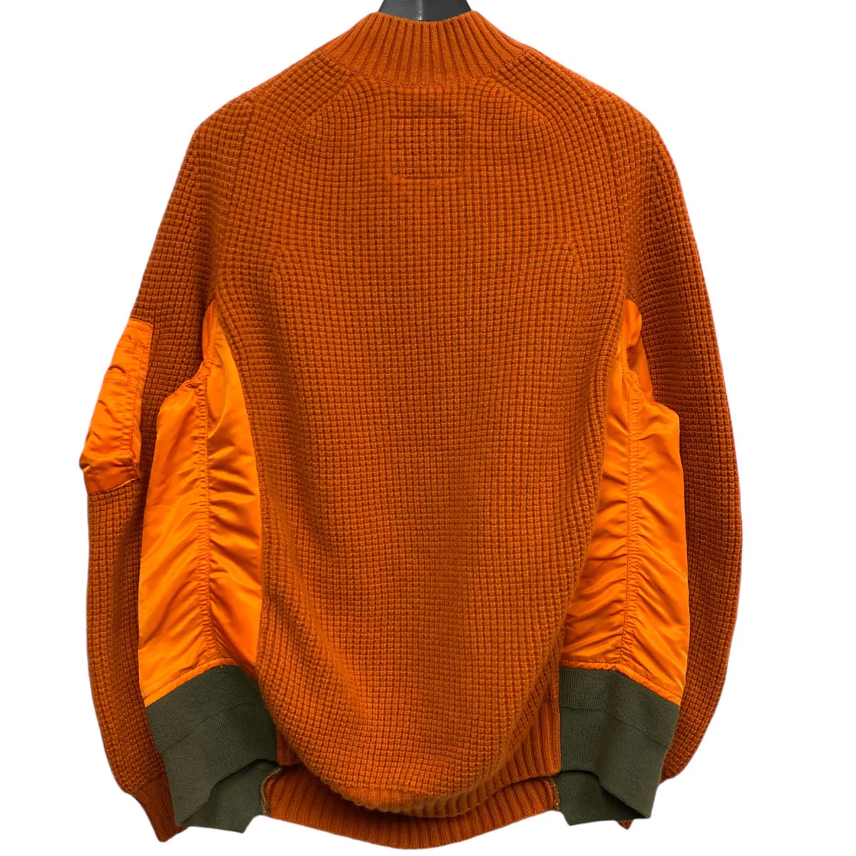 Nylon Twill x Wool Knit Pulloverニット×MA-1ドッキング再構築ニット - Image 3