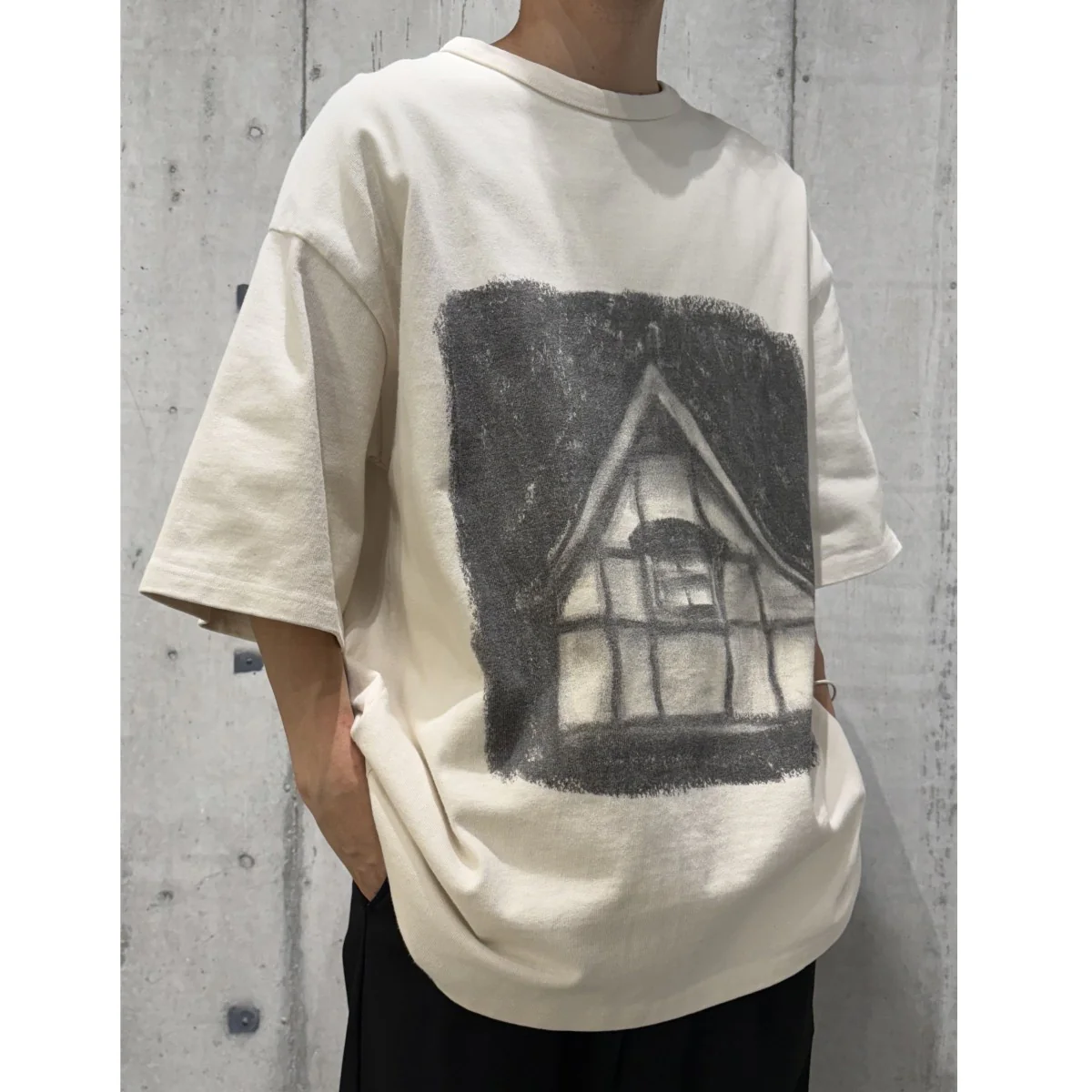 21AWThe Shearer T-Shirt Organic JerseyオーガニックコットンオーバーサイズプリントTシャツ - Image 2