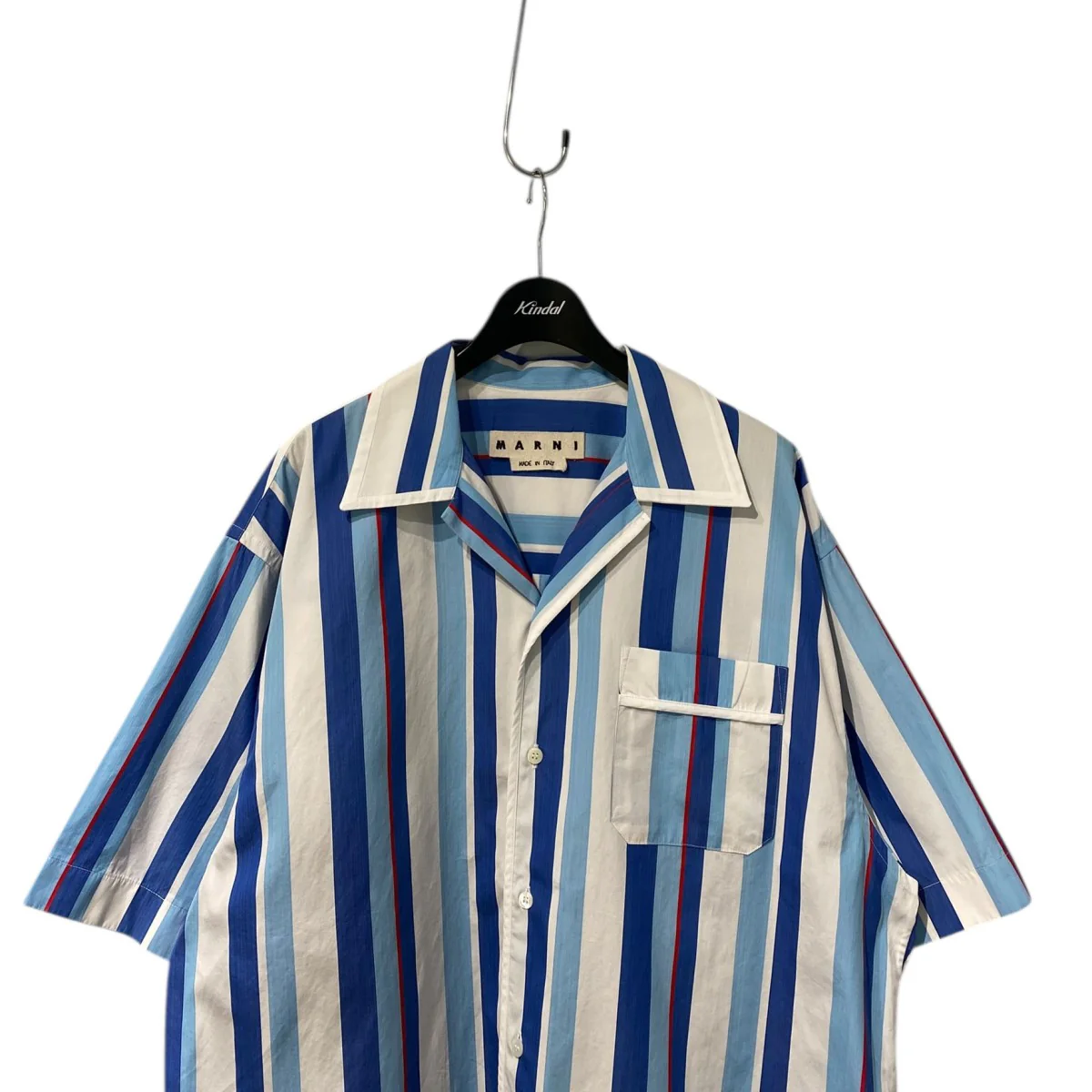 Stripe Open Collar Oversized Shirtストライプオープンカラーオーバーサイズ半袖シャツ - Image 3