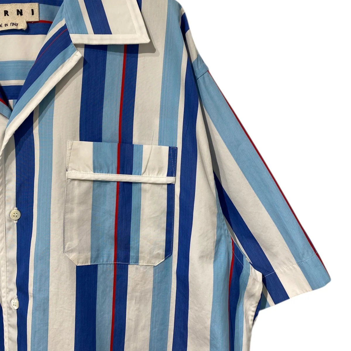 Stripe Open Collar Oversized Shirtストライプオープンカラーオーバーサイズ半袖シャツ - Image 4