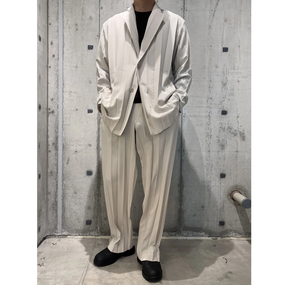 EDGE ENSEMBLEアコーディオンプリーツ加工PLEATS PANTSプリーツパンツ - Image 3