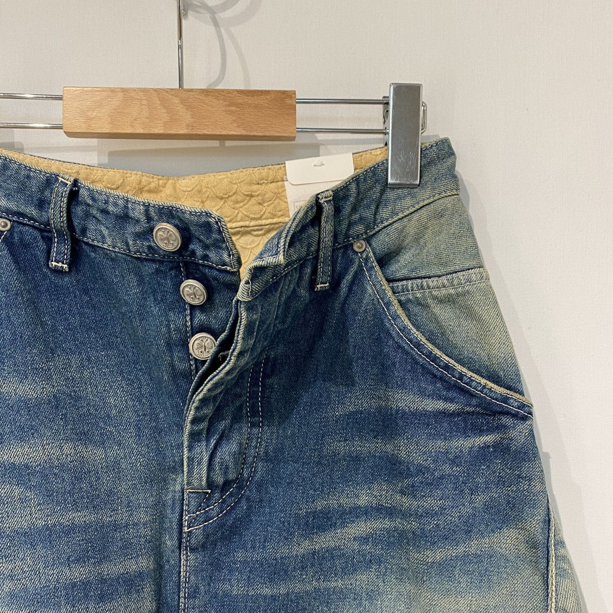26SSalways バルーンワイドデニム USED加工サルエルバギーパンツ - Image 4