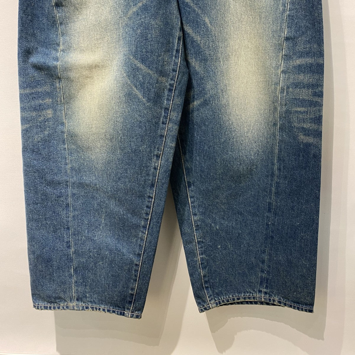26SSalways バルーンワイドデニム USED加工サルエルバギーパンツ - Image 5