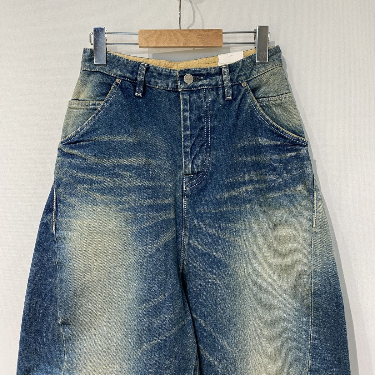 26SSalways バルーンワイドデニム USED加工サルエルバギーパンツ - Image 6