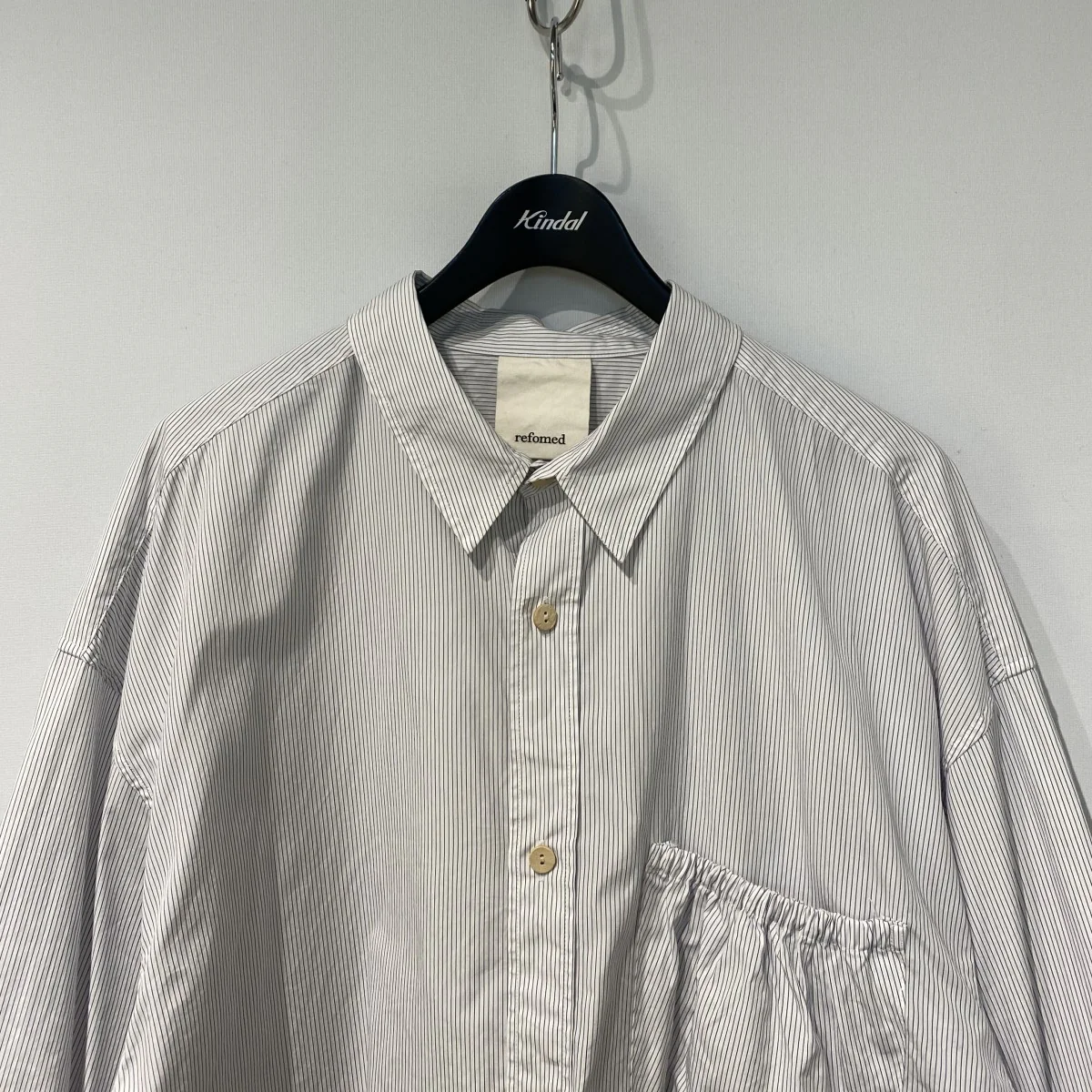 Wrist Patch Wide Shirt/Stripeオーバーサイズストライプシャツ - Image 4