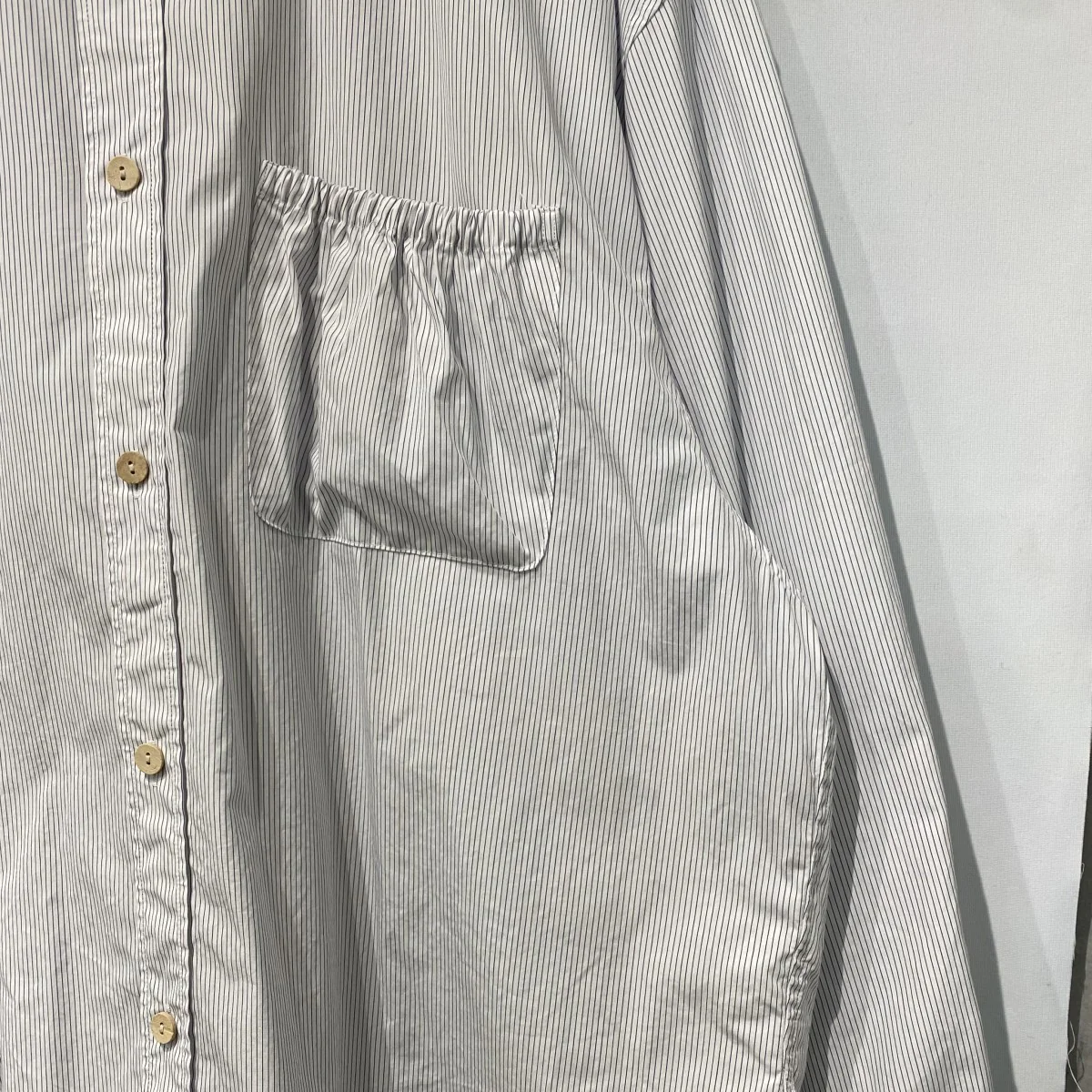 Wrist Patch Wide Shirt/Stripeオーバーサイズストライプシャツ - Image 5