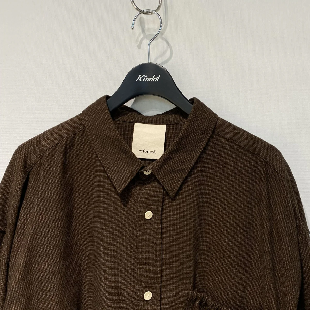 Wrist Patch Wide Shirt/Checkオーバーサイズチェックシャツ - Image 4