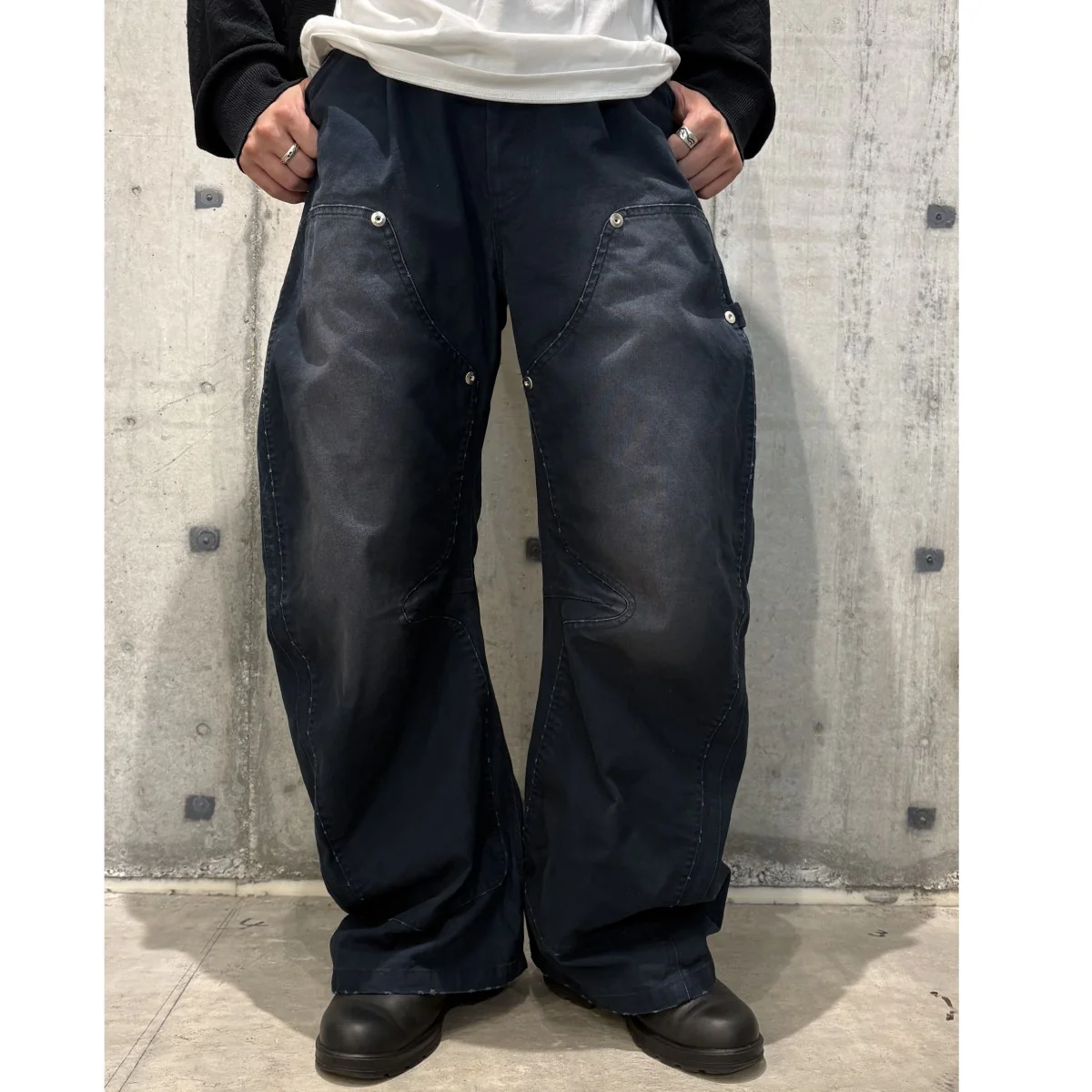ダックダブルニーカブレッグパンツ Vintage Used加工 - Image 2