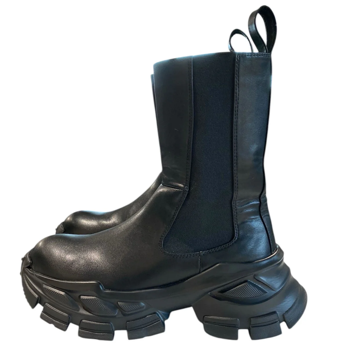 25AWTrack Sole Short Boots 合皮フェイクレザーサイドゴアブーツ - Image 3